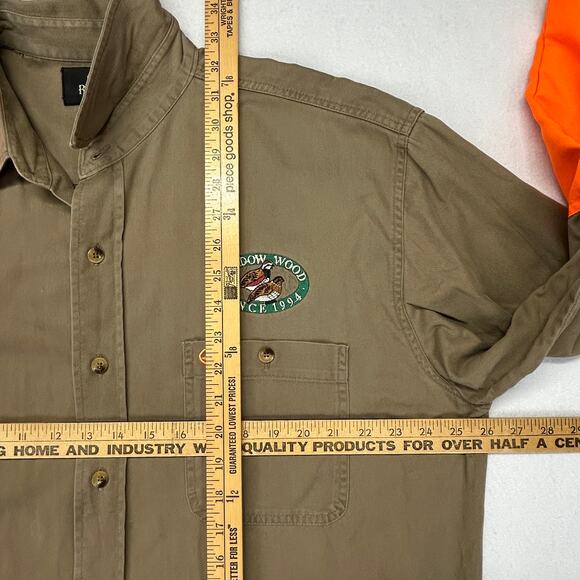 Redhead Shooting Hunting Mens L Button Shirt L/S Meadow Wood Farms Embroidered - Picture 5 of 16